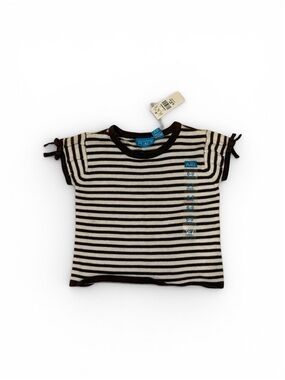 The Children's Place Brown & White Striped Baby Tee Size 6-9 months NWT